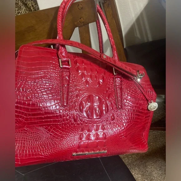 Reddish/maroon Brahmin Purse Tote Handbag - Picture 2 of 9